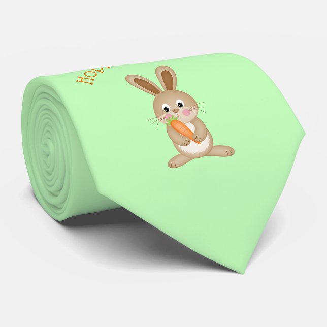 Hoppy Påsk Adsible Bunny med morot Slips (Rullad)