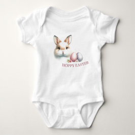 Hoppy Påsk Baby Bodydress - Bunny Ansikte & Eggs T Shirt