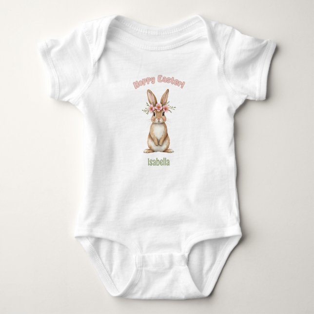 Hoppy Påsk Baby Personlig T Shirt (Framsida)