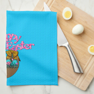 Hoppy Påsk Basket Kökshandduk