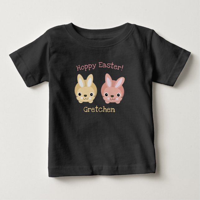 Hoppy Påsk! Bunny T Shirt (Framsida)