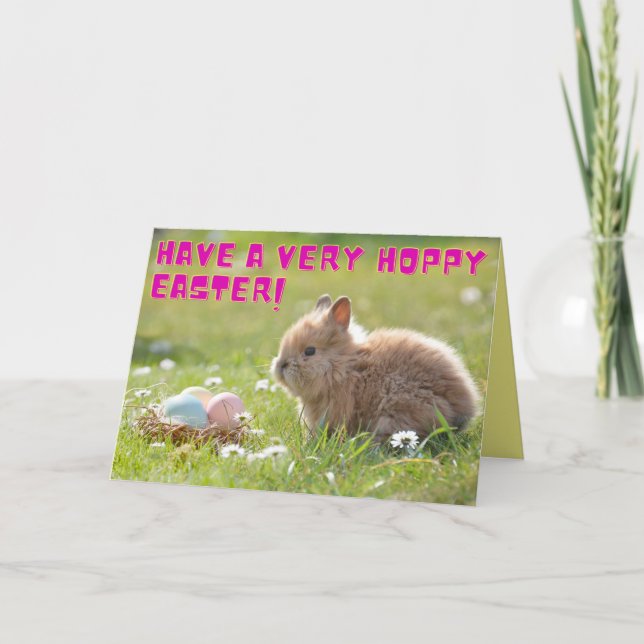Hoppy Påsk Card Tack Kort (Framsida)