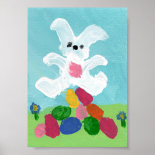 Hoppy Påsk Child's Art Print Poster