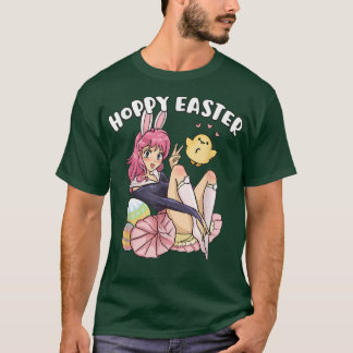 Hoppy Påsk Cute Bunny Anime Kawaii Påsk  T Shirt