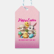 Hoppy Påsk Cute Bunny Chick Lamb Painting Eggs