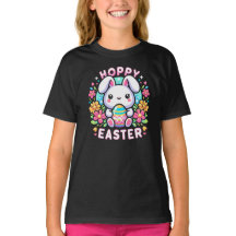 Hoppy Påsk - Cute Bunny med färgstarka ägg