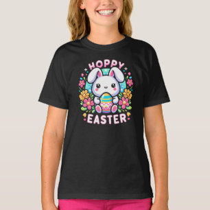 Hoppy Påsk - Cute Bunny med färgstarka ägg T Shirt