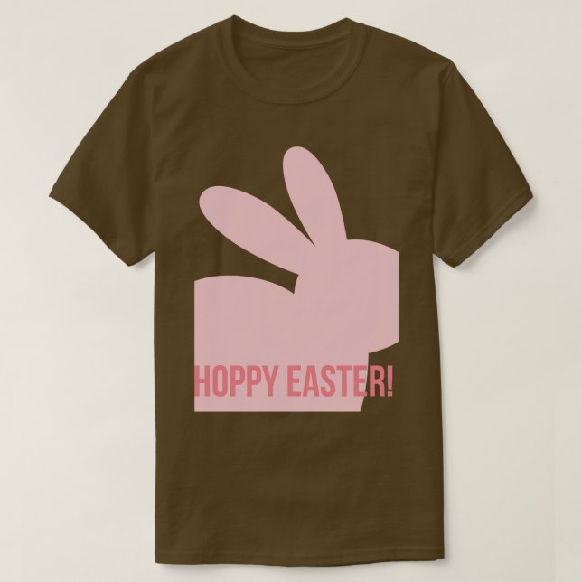 Hoppy Påsk Cute Bunny Rabbit Pun Design Perfekt T Shirt (Design framsida)