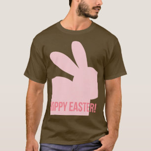 Hoppy Påsk Cute Bunny Rabbit Pun Design Perfekt T Shirt