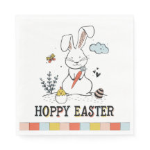 Hoppy Påsk Cute Doodle Påskhare