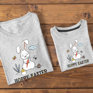 Hoppy Påsk Cute Doodle Påskhare T-Shirt