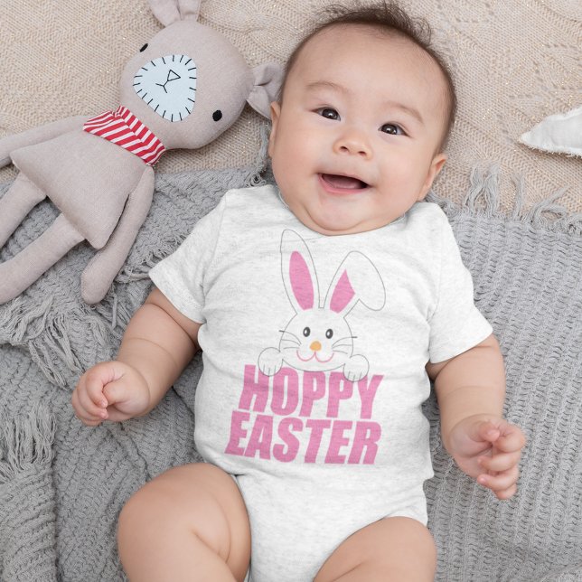 Hoppy Påsk - Cute Glad påsk Bunny Pun T Shirt (Skapare uppladdad)
