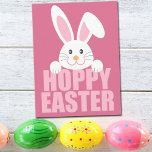 Hoppy Påsk - Cute Glad påsk Bunny Pun Vykort<br><div class="desc">Hoppy Påsk - Lustig Påskhare Pun Gift. Cute påsk helgdag har en kanin med kanin i den söt rosa öron för en person som i kärlek bunnies och jakt på ägg på helgdagar.</div>