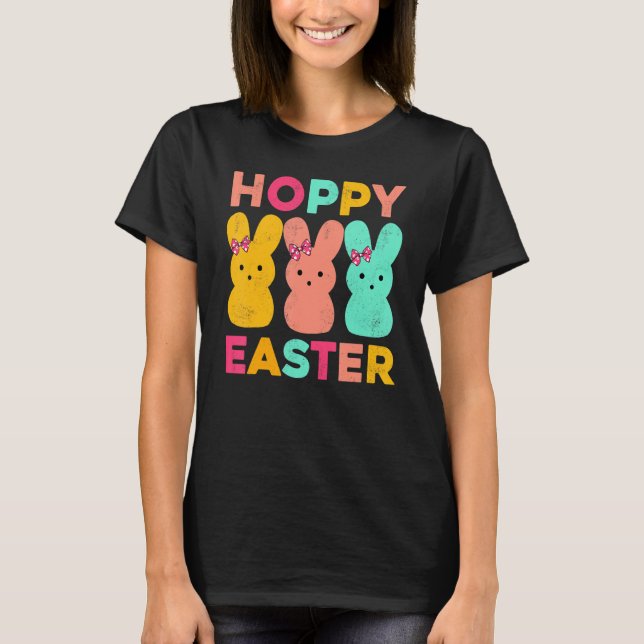 Hoppy Påsk Cute Glad påsk Day Bunny Påsk Eg T Shirt (Framsida)