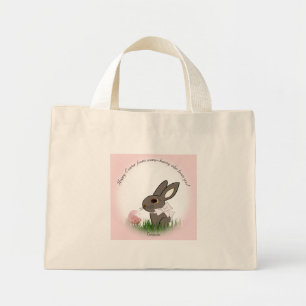 Hoppy Påsk från nån som kärlek dig!Bunny Mini Tygkasse
