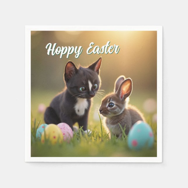 Hoppy Påsk Friends Pappersservett (Framsidan)