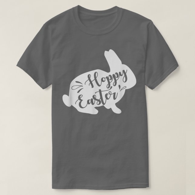 Hoppy Påsk Funny Påskhare Rabbit  T Shirt (Design framsida)