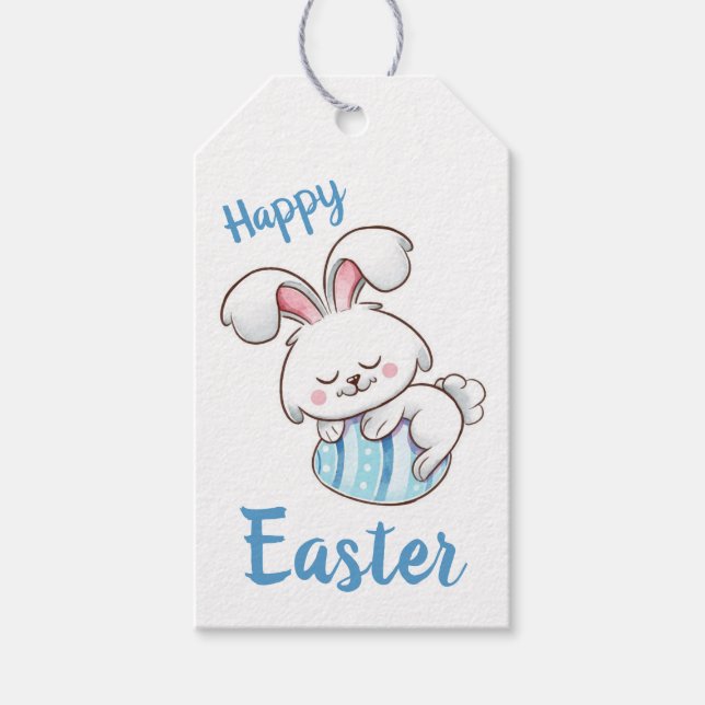 Hoppy Påsk Gift-tillbehör Presentetikett (Framsidan)