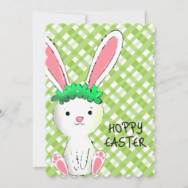 Hoppy Påsk Greeting Card med Bunny Julkort (Framsida)