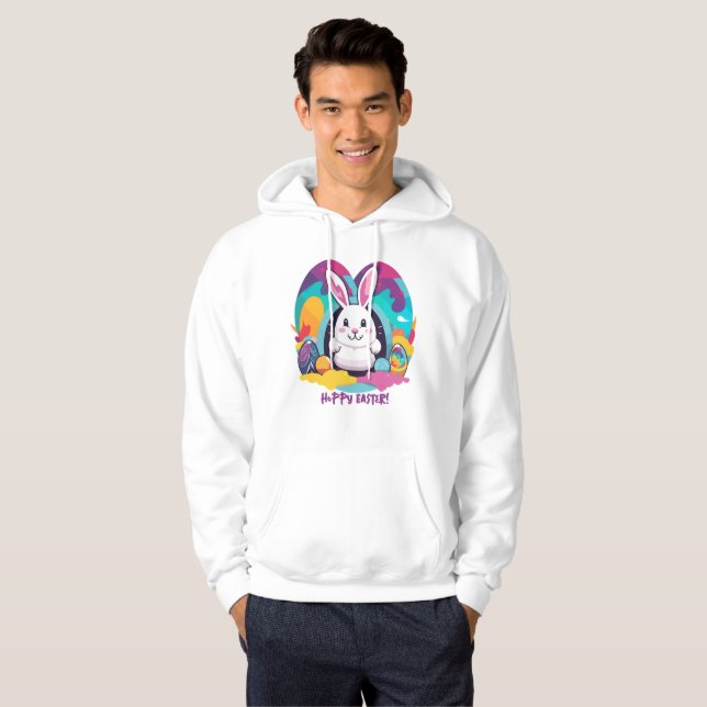 Hoppy Påsk! Hoodie (Hel framsida)