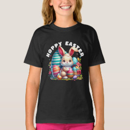 Hoppy Påsk Kawaii Bunny Glad påsk T Shirt