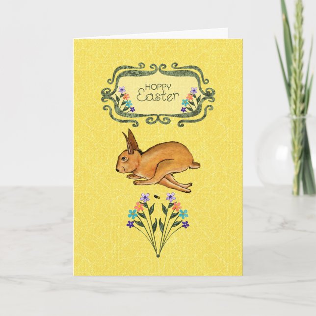Hoppy Påsk Kids Greeting Card Helgkort (Framsida)