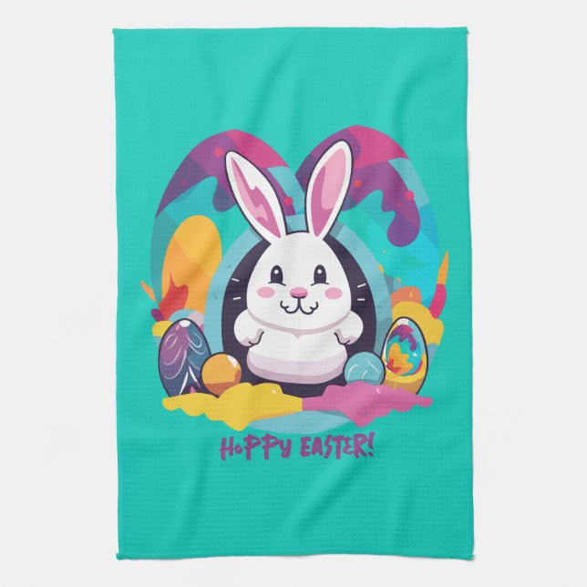 Hoppy Påsk! Kökshandduk (Vertikal)