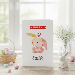 "Hoppy Påsk" Litet Stollig Bunny Glad påsk Kort