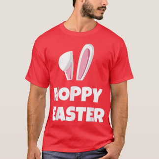 Hoppy Påsk med Bunny Öron  T Shirt