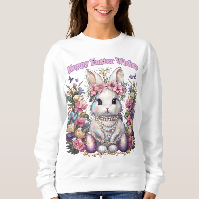 Hoppy Påsk Önskemål-tröjor T Shirt (Framsida)