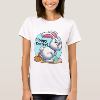 Hoppy Påsk! Påskhare Pooping Chocolate Eggs T Shirt