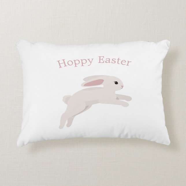 Hoppy Påsk - Perfekt Pillow för ditt hem Prydnadskudde (Framsidan)