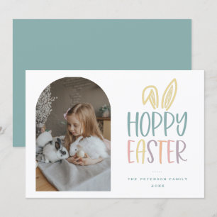 Hoppy Påsk Photo Helgdag Card Julkort
