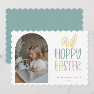Hoppy Påsk Photo Helgdag Card Julkort