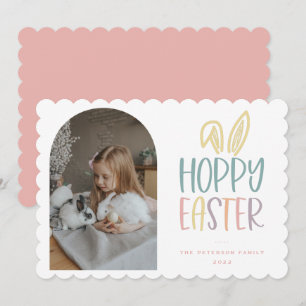 Hoppy Påsk Photo Helgdag Card Julkort