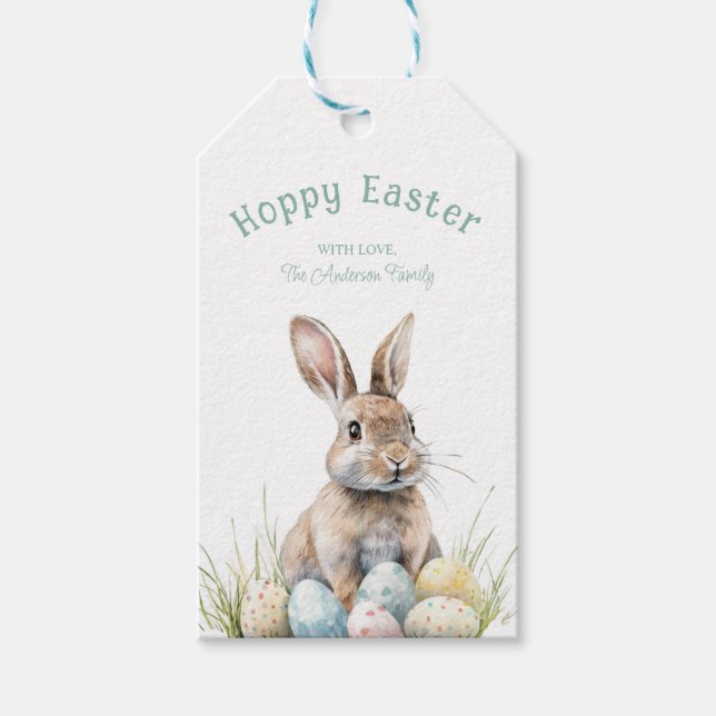 Hoppy Påsk Presentetikett (Framsidan)