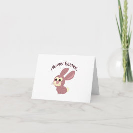 Hoppy Påsk Rosa Bunny Helgkort