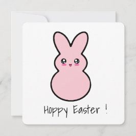 Hoppy Påsk Rosa Cute Bunny Card Julkort