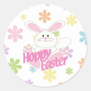 Hoppy Påsk Runt Klistermärke