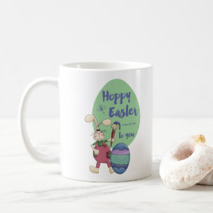 Hoppy Påsk till dig Artist Rabbit Coffee Mugg
