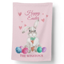 HOPPY PÅSK Watercolor Bunny med Påskägg