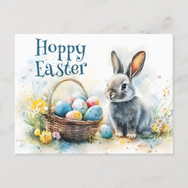 Hoppy Påsk Watercolor Helg Vykort