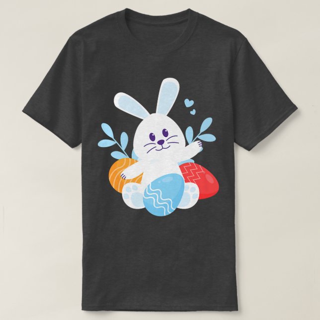 Hoppy Påskägg Bunny Rabbit  T Shirt (Design framsida)