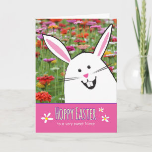 Hoppy påskbrorsdotter, med den gulliga kaninen helgkort