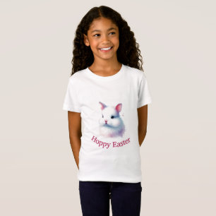 Hoppy Påskhare Cute Pastel Rosa Kids T-shirt