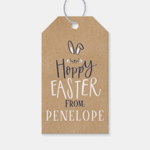 HOPPY PÅSKHARE PRESENTETIKETT