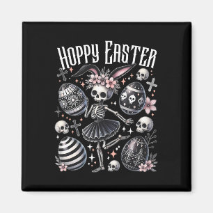 Hoppy Påskhare Skeleton Dancing Spooky Påsk Magnet