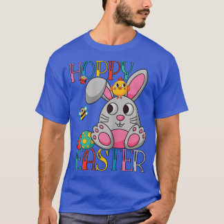Hoppy Påskhare Women Girls Bee Rabbit  T Shirt