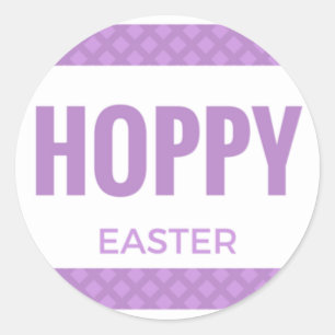 Hoppy påskklistermärkear runt klistermärke