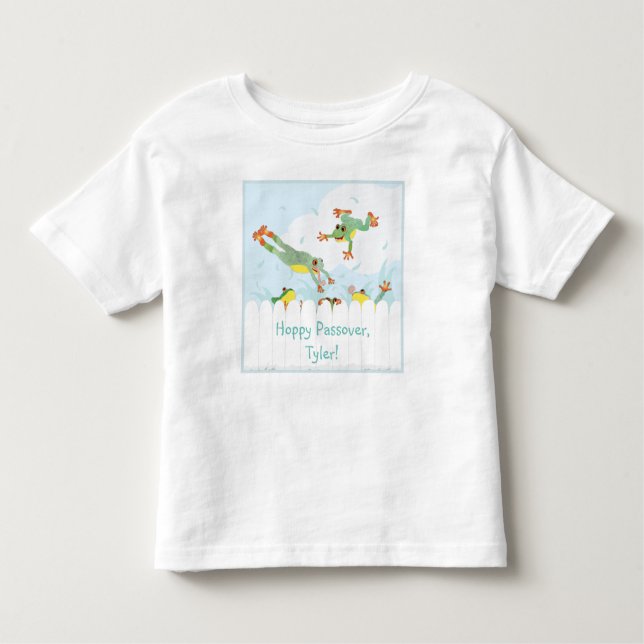 Hoppy Passover Frogs T Shirt (Framsida)